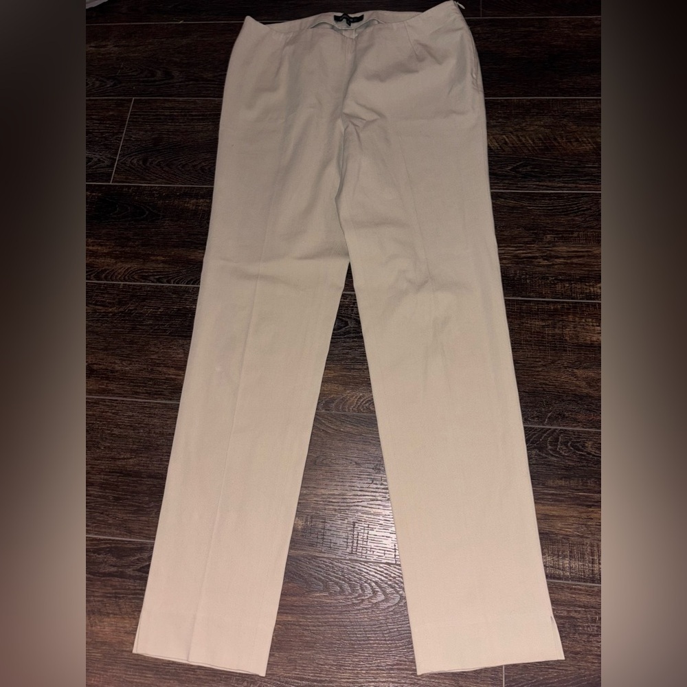 Lafayette 148 New York Cream Straight-Leg Chinos